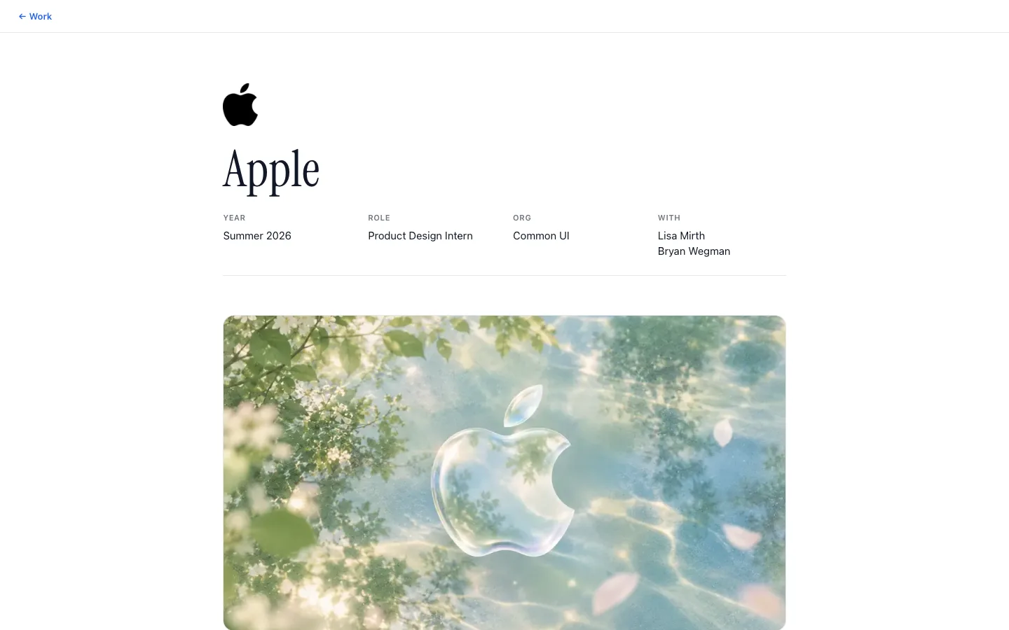 Case study page, as it appears on the site