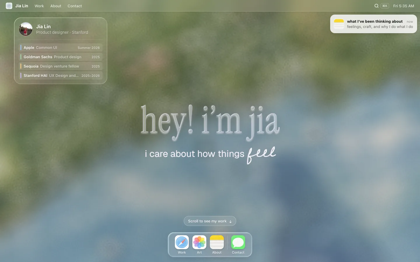 Desktop, as it appears on the site